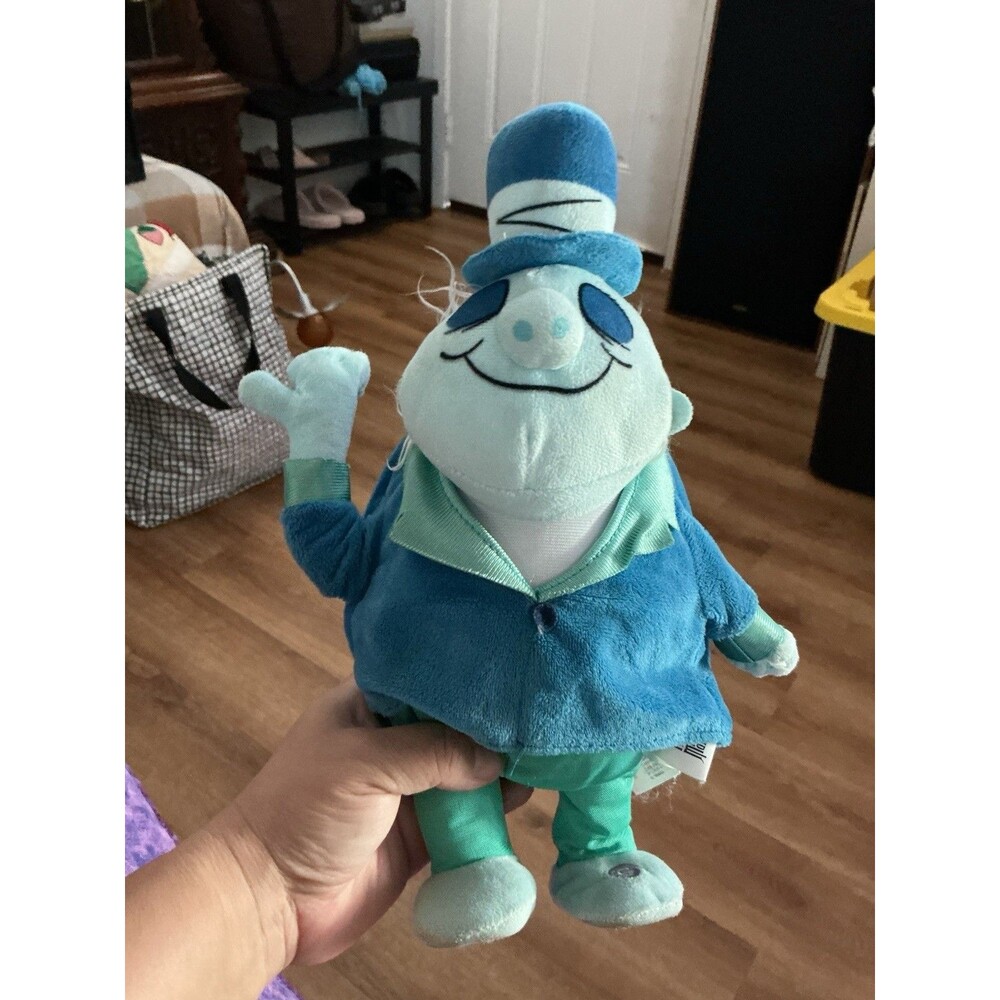 Disney Haunted Mansion Phineas Hitchhiking Ghost Plush 11β Blue Tested As Is